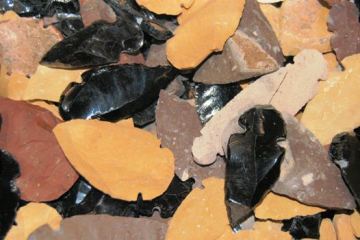 This photo of Native American arrowheads - a favorite Native American "antique" among long-time and novice collectors - was taken by Julia Freeman-Woolpert of Concord, NH.